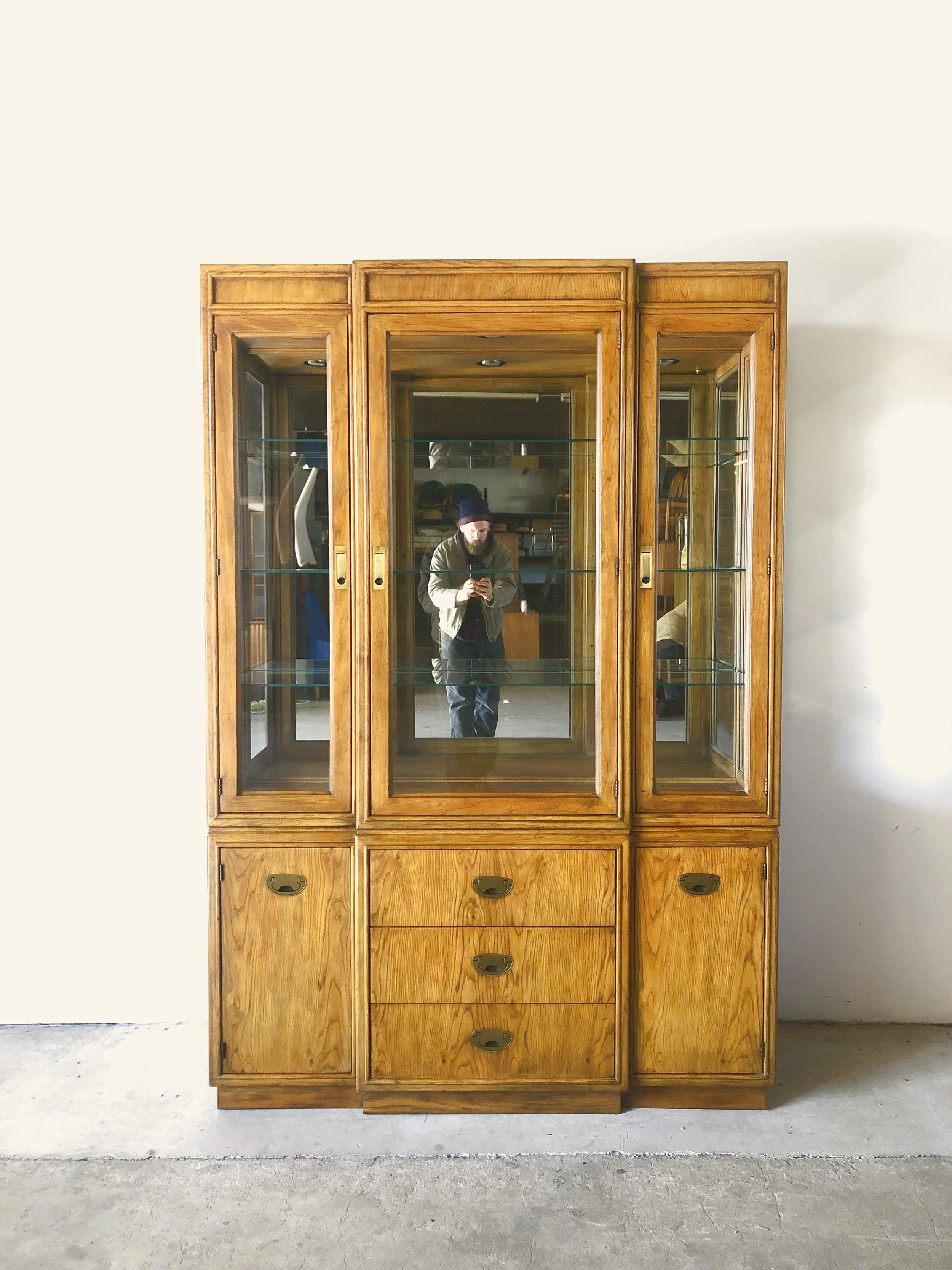 Vintage 1980s Drexel Heritage China Cabinet — APV Modern